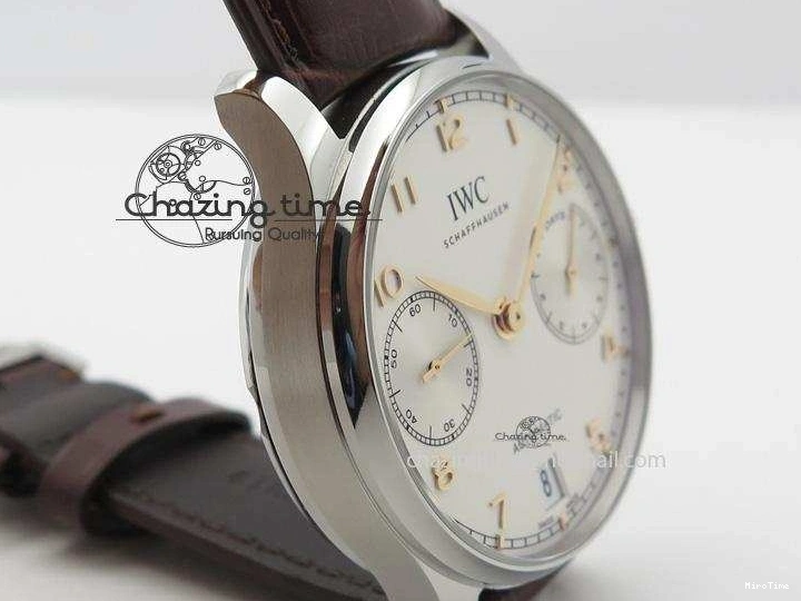 MIROTIME 1228 MoistureWicking Portuguese Real PR IW500704 ZF 1:1 Best Edition On Brown Leather Strap A52010 V 7311